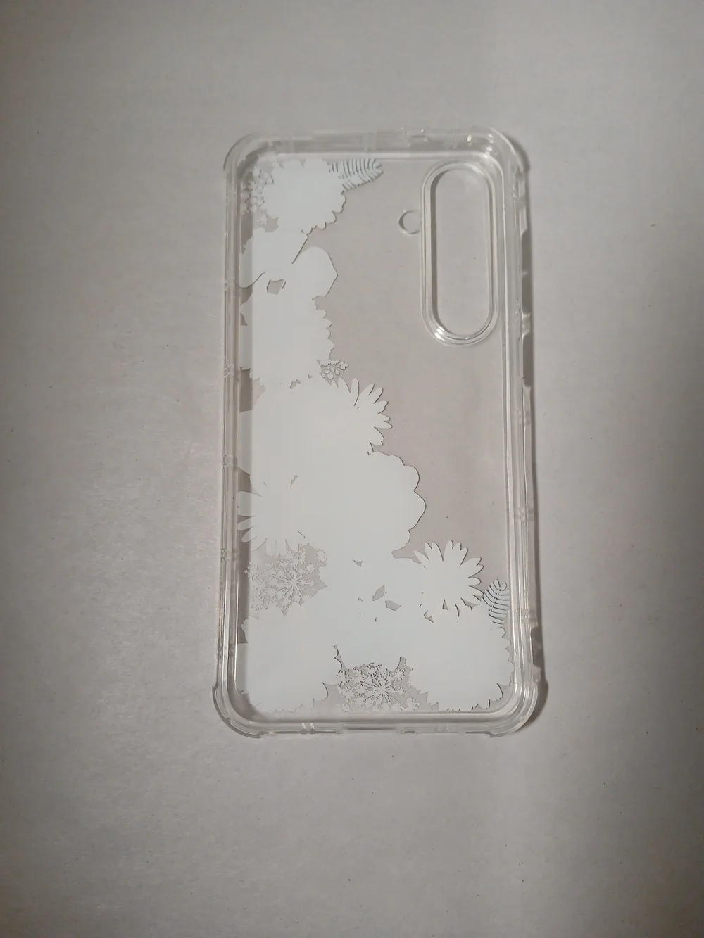 Floral Clear Phone Case for Samsung Galaxy S24 Plus - Yellow & Purple Flowers